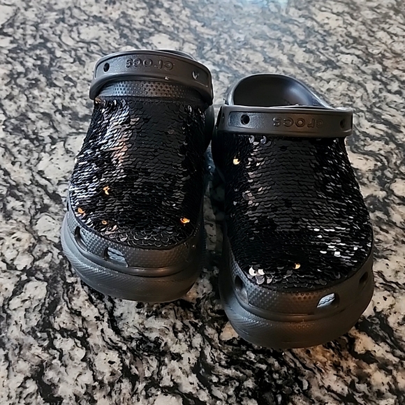 RARE!! Crocs Sequin Bae Clog platform - Picture 3 of 7